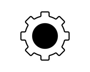 Gear vector icon in flat style. Cog wheel illustration on white background. Gearwheel cogwheel business concept.
