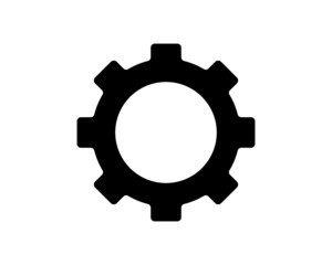 Gear vector icon in flat style. Cog wheel illustration on white background. Gearwheel cogwheel business concept.