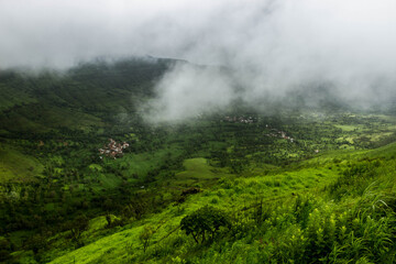 Fototapeta na wymiar Breathtaking western guards mountain ranges India