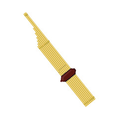 Bamboo mouth organ flat style isolated on white. music instrument object concept vector for your design work, presentation, website or others.