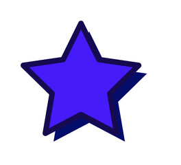 Obraz premium 星 スターのアイコン(紫)