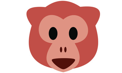 flashcard monkey head cartoon character