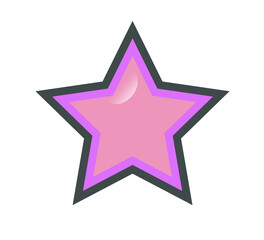 かわいい質感のあるスター　星(ピンク)