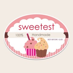 cupcake label design