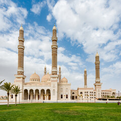 Fototapeta na wymiar It's Al Saleh Mosque, Sana'a, Yemen
