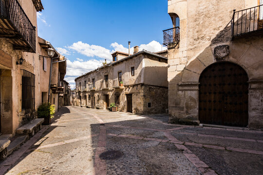 Streets of the medieval town of Pedraza in the province of Segovia (Spain)