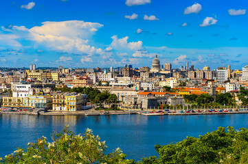 Naklejka premium Panoramic view of Havana, the capital of Cuba
