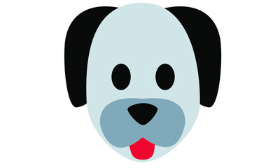 flashcard dog head cartoon character