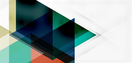 Geometric abstract background, mosaic triangle and hexagon shapes. Trendy abstract layout template for business or technology presentation, internet poster or web brochure cover, wallpaper