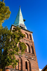 Fototapeta na wymiar It's Old city of Riga, Latvia. Riga's historical centre is a UNESCO World Heritage Site