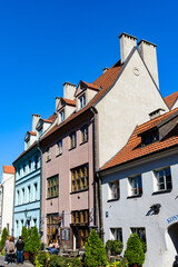 Obraz premium It's Architecture in the Old Town of Riga. Riga's historical centre is a UNESCO World Heritage Site