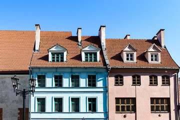 It's Architecture in the Old Town of Riga. Riga's historical centre is a UNESCO World Heritage Site