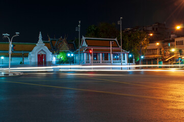 night view of the city of bangkok thailand
