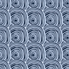 Fototapeta na wymiar Creative spirals seamless pattern. Geometric hand drawn curved lines wallpaper. Sketch circle background.