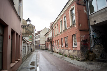 Fototapeta na wymiar deserted street of the old city