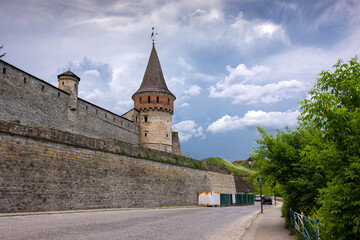 Fototapeta na wymiar View on Kamyanets-Podilskiy fortress in Ukraine