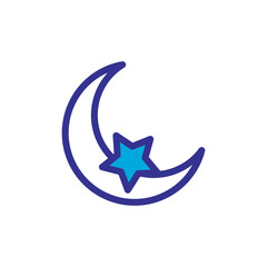 moon icon logo illustration design