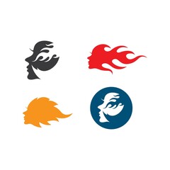 Naklejka premium unique face woman icon vector illustration design