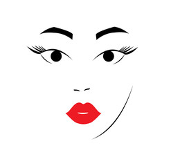 vector illustration of a woman face