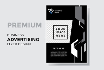 Fototapeta na wymiar pack of abstract black ads flyer design. modern template illustration vector