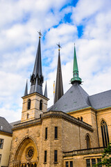 Fototapeta na wymiar It's Notre Dame Church of Luxembourg