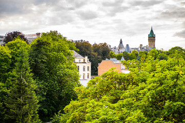 Fototapeta na wymiar It's Cityscape of Luxembourg city, Luxembourg