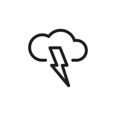 thunder storm icon logo illustration design