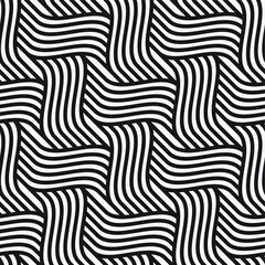  Vector seamless pattern. Modern stylish texture with wavy stripes. Geometric abstract background.