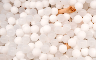 A lot of white balloons for background use with child without face