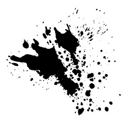 Obraz premium Black ink blots