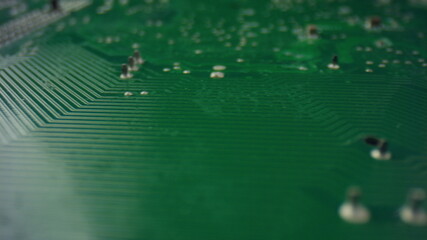 Electronic computer motherboard. Closeup information engineering component