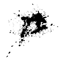 Obraz premium Black ink blots