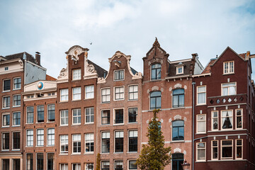 Fototapeta na wymiar Antique building view in Amsterdam, Netherlands