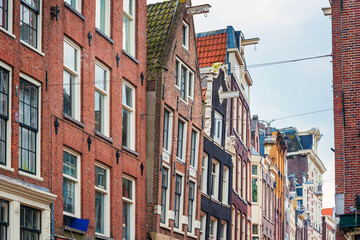 Naklejka premium Antique building view in Amsterdam, Netherlands