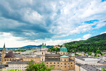 Fototapeta na wymiar view of Buildings around Salzburg, Austria
