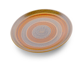 empty plate isolated on white background.