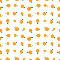 Seamless pattern with oranges. Wallpaper.