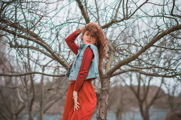 Autumn fashionable style and clothes detail for modern lady, ideas of fashion