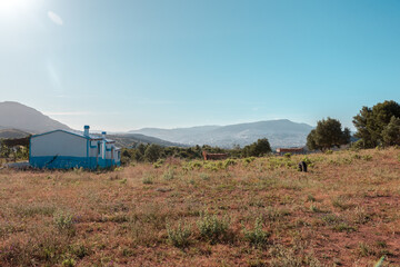 Tetouan in Northern Morocco with Rif Mountains in the background
