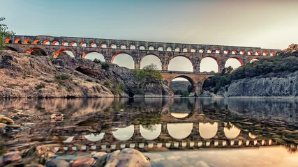 Crédence de cuisine en verre imprimé Pont du Gard Pont du Gard en France, un site du patrimoine mondial de l& 39 UNESCO