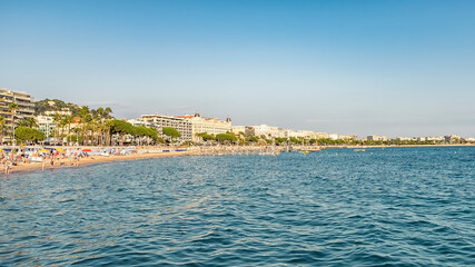 Fototapeta na wymiar The city of Cannes in the daytime