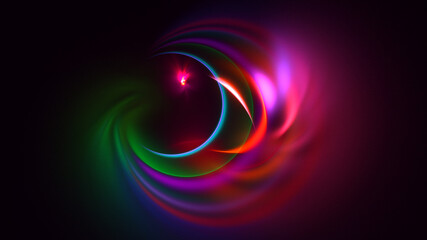 3D rendering abstract fractal light background