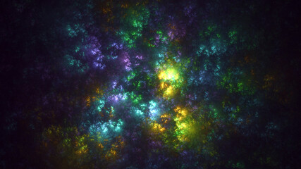 3D rendering abstract fractal light background