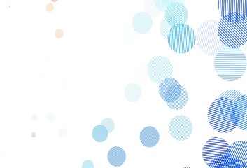 Light Blue, Red vector template with circles.