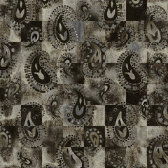 Russian seamless pattern.Image on a colored background. Ethnography.Decorative element