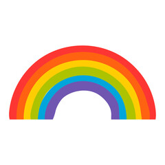 Obraz premium Tęcza LGBT. Symbol kultury lgbt. Kolor ikony flagi LGBT. Ilustracja wektorowa na białym tle