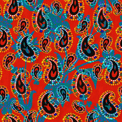 Russian seamless pattern.Image on a colored background. Ethnography.Decorative element