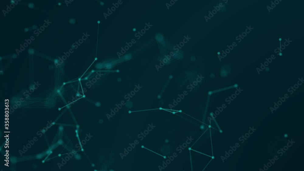Poster Abstract Technology network connects and atoms science concept background futuristic futuristic and network connection wide banner background