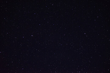 Many stars in the night sky in summer