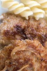 Tasty fresh hot meat cutlet